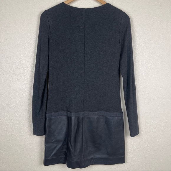 Theory Keiran Classical Black Drop Waist Lambskin Leather Dress Size Small Women - Picture 9 of 11